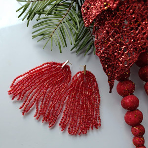 Kolczyki Karminowa Czerwień