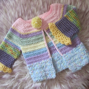 Nowy szydełkowy sweterek/bolerko * Retro Vintage * Handmade *