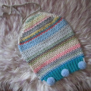 Nowy cukierkowy szydełkowy ażurowy wiązany top bez pleców * Handmade *