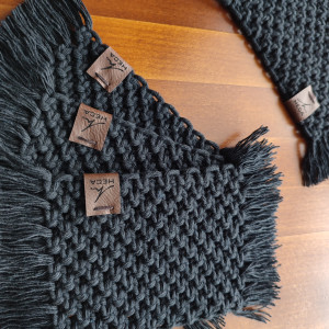 WYPRZEDAŻ Podkładki pod kubek CZARNE (kpl. 4 szt.)