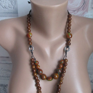 Biżuteria handmade * Korale artystyczne * Kalcyt * Nowe *