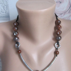 Biżuteria handmade * Korale artystyczne * Kalcyt cieniowany * Nowe *