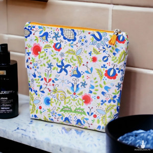 Kosmetyczka damska etui do torebki wodoodporna kosmetyczka organizer kaszubski folk