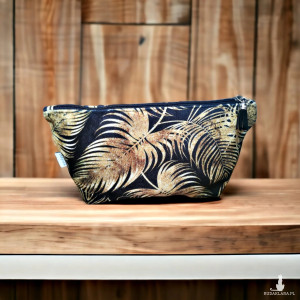 Kosmetyczka damska welurowa etui do torebki organizer do torby duża kosmetyczka pióra