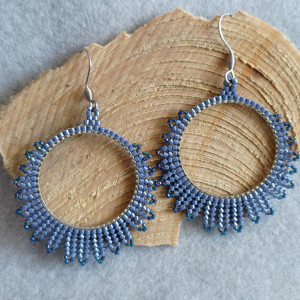 Kolczyki niebieskie koła