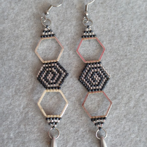 Kolczyki sześciokąty