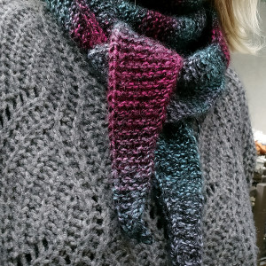 Kolorowy szaliczek Ombre