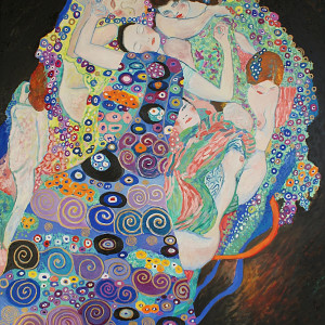 gigant duży Obraz ręcznie malowany olejny Gustav Klimt dziewica reprodukcja