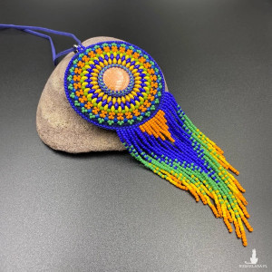 MEDALION Z FRĘDZLAMI - kolorowy #869