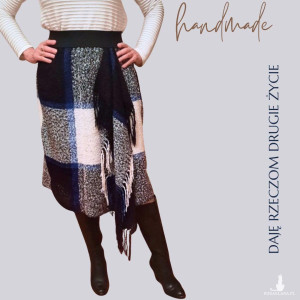 Spódnica boho  krata handmade # upcycledclothes