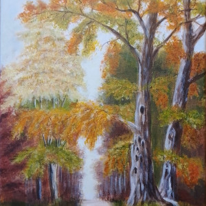 OBRAZ RĘCZNIE MALOWANY AKRYLOWY "NICZYM W BAJCE" - 30x40cm