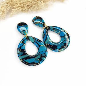 Kolczyki Oceaniczna Noc efektowne