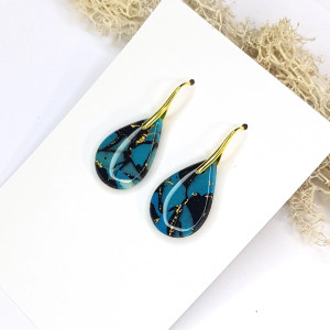 Kolczyki Turkusowe Łezki efektowne