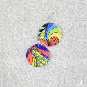 6592 kolorowe, niepowtarzalne, duże, dwustronne kolczyki; 4 w 1;