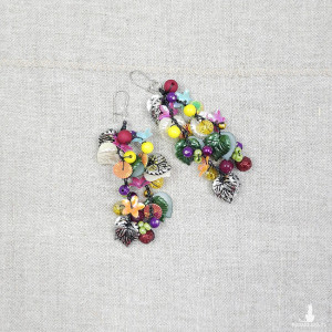 6432 kolorowe, długie, lekkie kolczyki