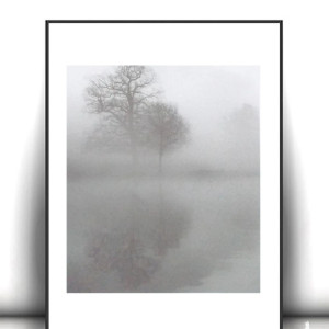 czarno biały plakat na ścianę, skandynawski plakat A4, biało czarny plakat z pejzażem, szary plakat do domu, pejzaż plakat 21x30