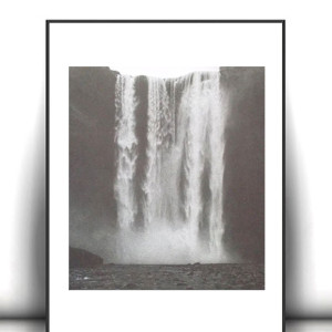 czarno biały plakat na ścianę, skandynawski plakat A4, biało czarny plakat z pejzażem, szary plakat do domu, pejzaż plakat 21x30