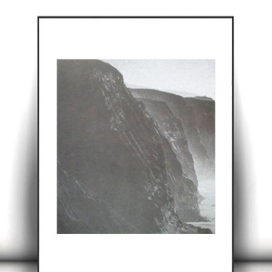 czarno biały plakat na ścianę, skandynawski plakat A4, biało czarny plakat z pejzażem, szary plakat do domu, pejzaż plakat 21x30