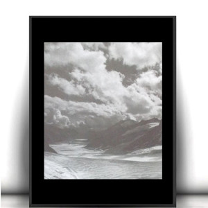 czarno biały plakat na ścianę, skandynawski plakat A4, biało czarny plakat z pejzażem, szary plakat do domu, pejzaż plakat 21x30
