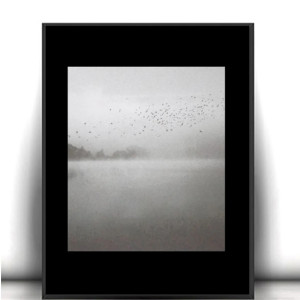 czarno biały plakat na ścianę, skandynawski plakat A4, biało czarny plakat z pejzażem, szary plakat do domu, pejzaż plakat 21x30