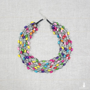 6098 kolorowy, lekki naszyjnik