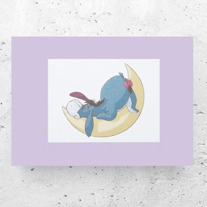 Kłapouchy plakat A4, osiołek obrazek 21x30, plakat z osiołkiem, plakat z Kłapouchym, bajkowy plakat z bajki o Kubusiu Puchatku, Kubuś Puchatek plakat dla dzieci