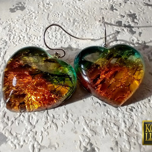 Szczerozłote - kolczyki z żywicy