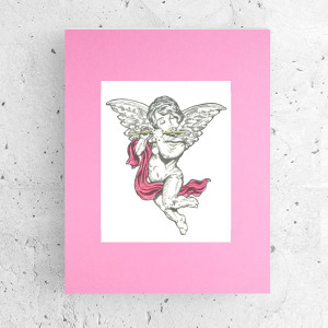 aniołek plakat A4, aniołek obrazek A4, amorek plakat A4, anioł plakat na ścianę, boho dekoracja do domu,  retro plakat A4,  vintage plakat do sypialni, amorek obrazek 21x30, plakat z amorem,