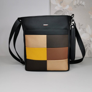 Torebka listonoszka torebka damska na ramię ekoskóra - patchwork