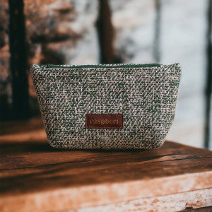 Zielona pleciona kosmetyczka MIDI