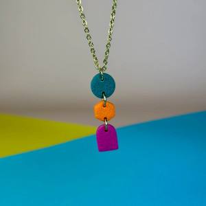 Naszyjnik geometryczny złoty