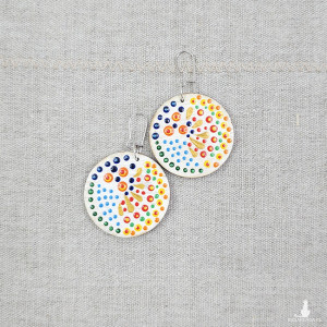 6530 kolorowe, ręcznie malowane kolczyki