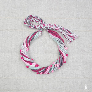 5819 włóczkowy, lekki, kolorowy naszyjnik