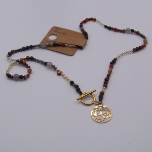 Naszyjnik / Agat / Hematyt