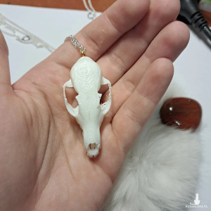 naszyjnik z mini czaszką lisa