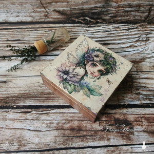 Pudełko na drobiazgi - Kwiatowa wróżka