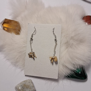 kolczyki z zębami lisa