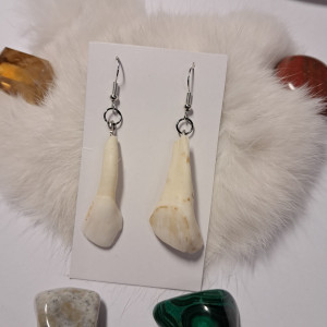 kolczyki z zębami krowy i konia