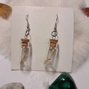 kolczyki buteleczki z miednicą myszy