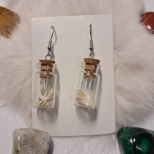 kolczyki buteleczki z zębami szczura