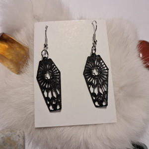 kolczyki trumienki czarne