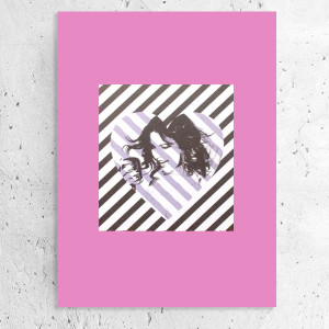 dziewczyna plakat A4, czarno różowy plakat 21x30, Violetta plakat na ścianę, plakat z dziewczyną, plakat z Violettą, nowoczesne plakaty, fajne plakaty, minimalizm plakat, poster