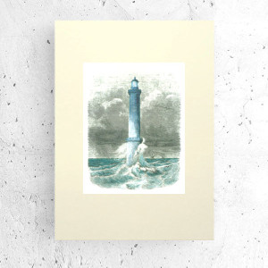 retro plakat A4, vintage plakat do domu, latarnia plakat 21x30,  morze plakat na ścianę,  plakat do biura, żeglarski obraz A4, plakat do loftu, plakat z latarnią morską, plakat w stylu marine