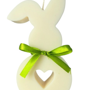 Świeca sojowa królik prezent dekoracja serce
