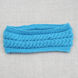 200. niebieska, ciepła, szeroka opaska