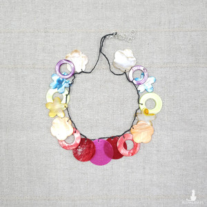 6317 kolorowy, lekki naszyjnik z masy perłowej