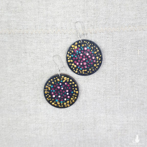 6559 kolorowe, ręcznie malowane kolczyki