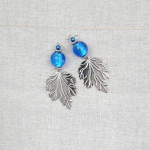 5970 długie, niebieskie kolczyki