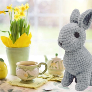 Szydełkowy zając pluszowy, mięciutki, niezwykle przyjemny