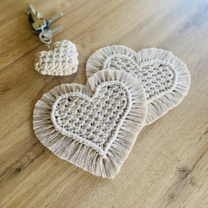 Zestaw na Dzień Kobiet, Dzień Matki, podkładki -serca